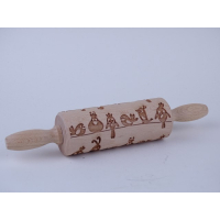 Poolse houten deegroller 23 cm.  NU VOOR €12.50 !! * Small -kip op stok *